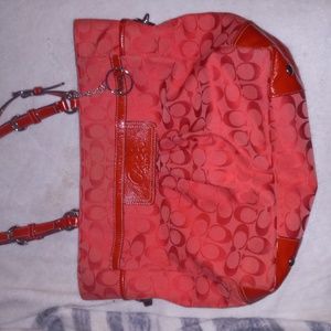 Red coach purse